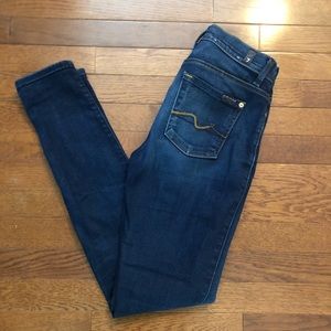 7 For All Mankind The Skinny Jean 26 Medium Blue